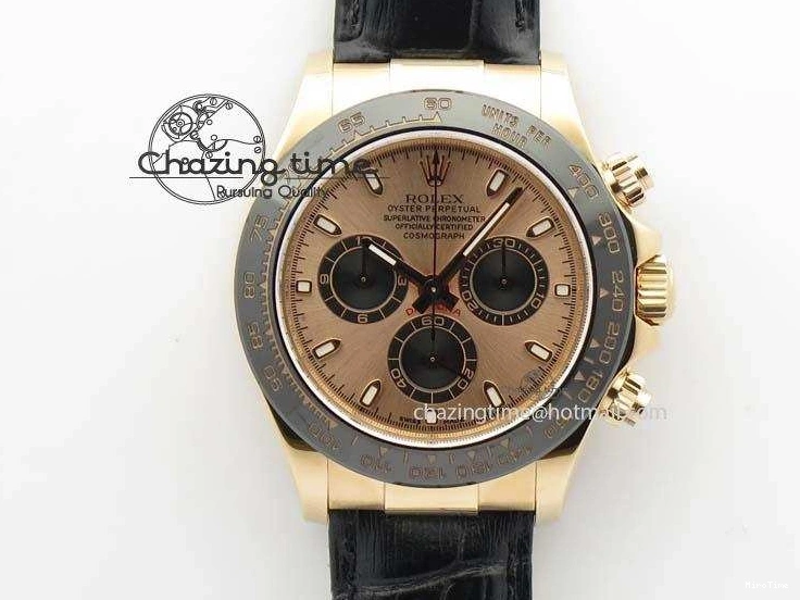 MiroTime 0315 Daytona 116515 Noob 1:1 Best Edition RG Black Dial On Black Leather Strap A NewStyle 3789